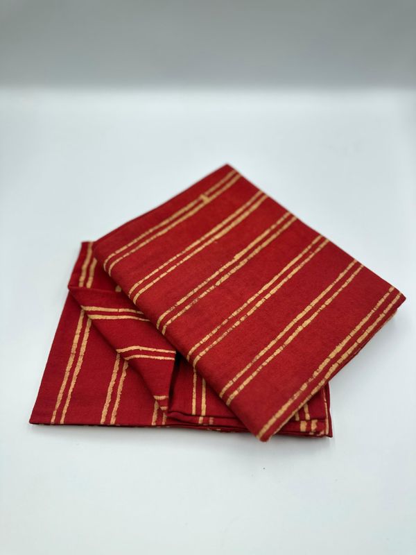 Red Striped Pillowcase