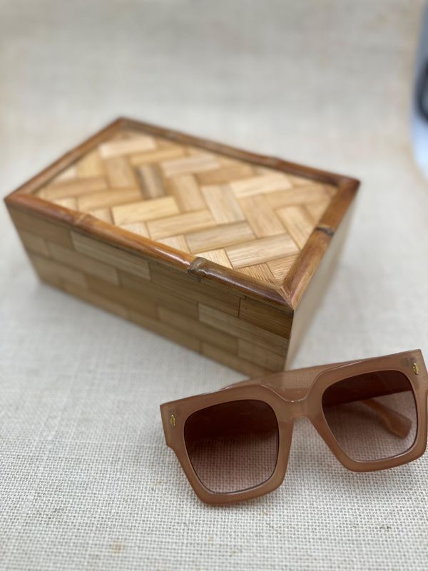 Box Rectangular Bamboo Matte Tiles