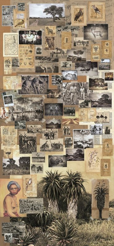 Wall Hanging Panel Linen Aloe/Lady