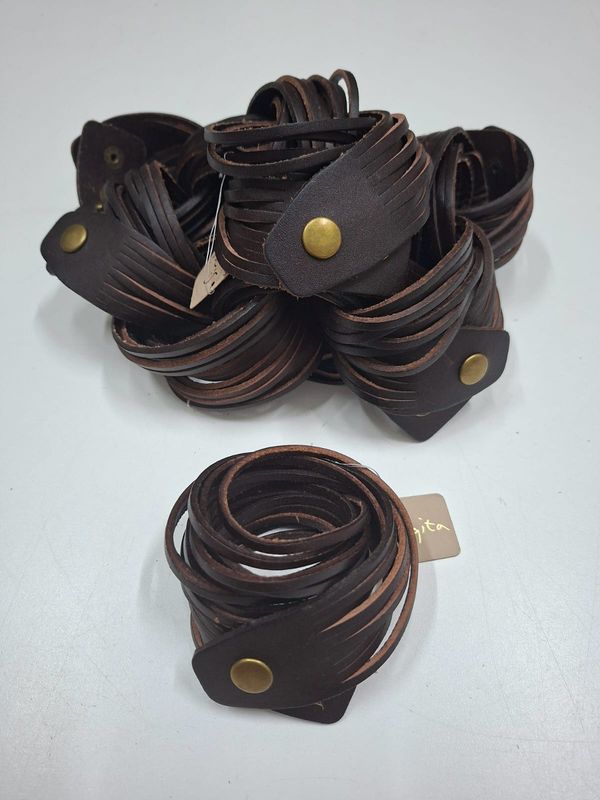 Bracelet Leather Wide Multi Strap