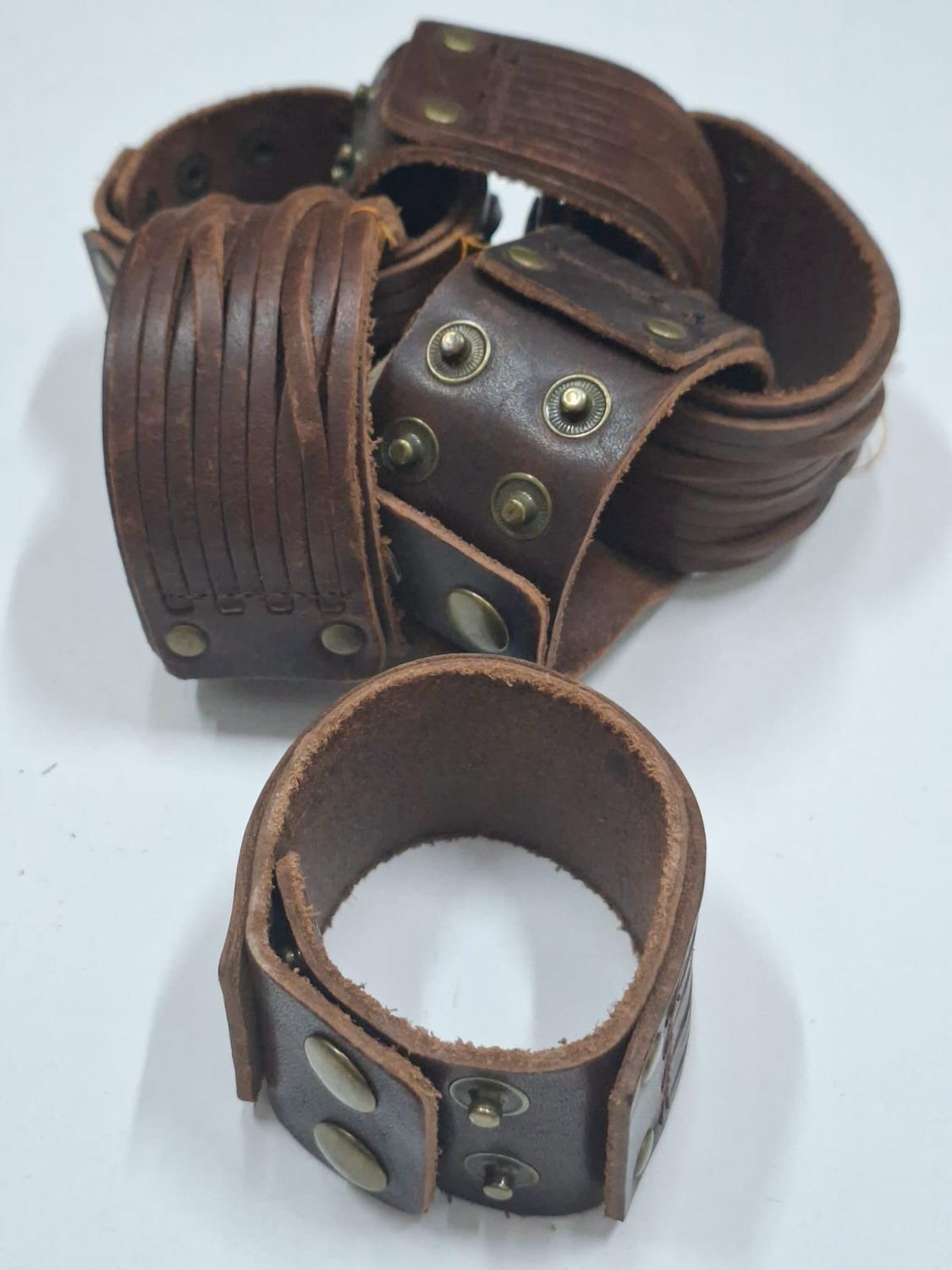 Bracelet Leather Stud Cross Over