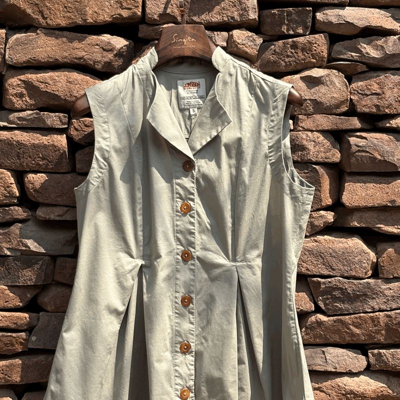 Shirt Slv/Less Mand Tunic Lds Pebble