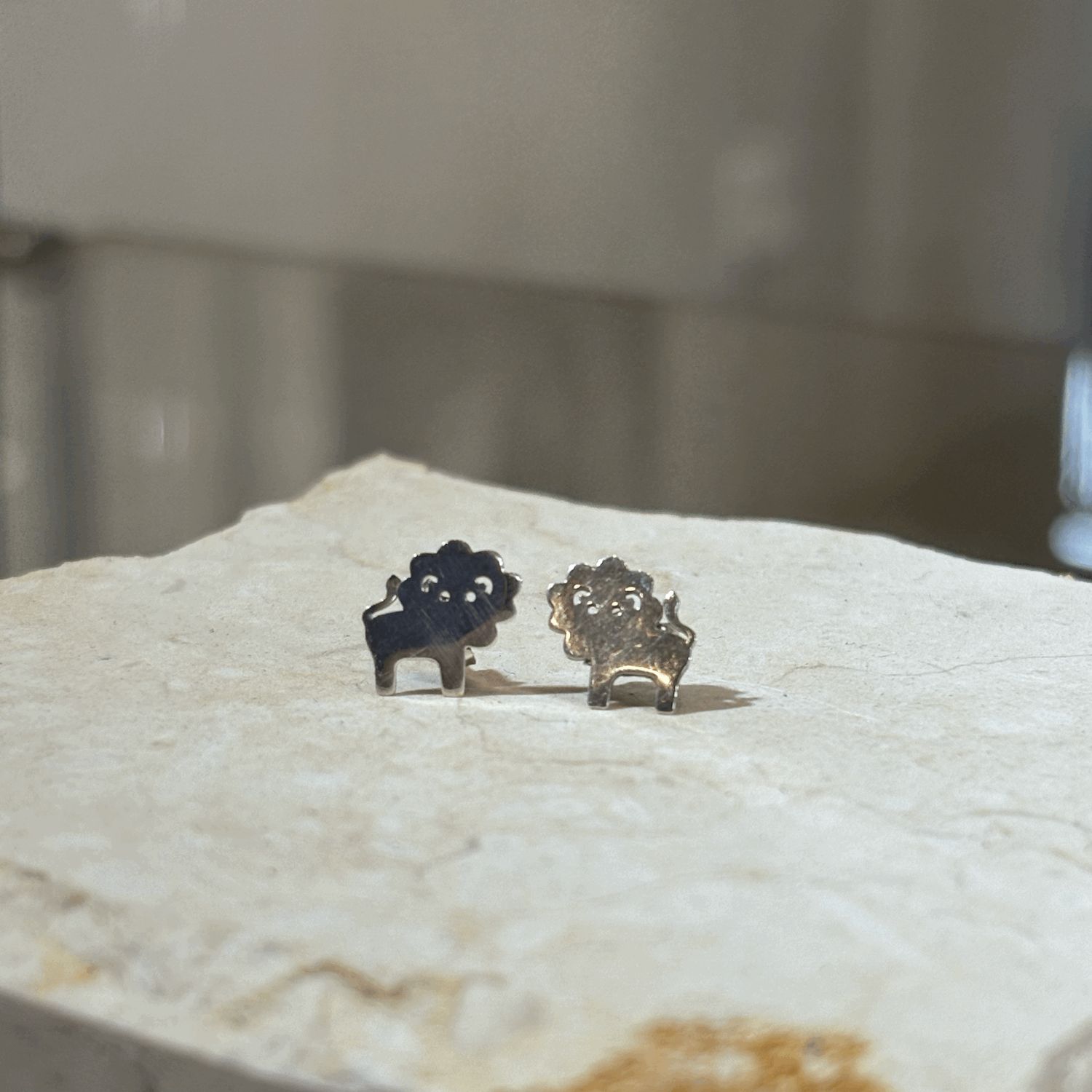 Earring Lion Sterling Silver