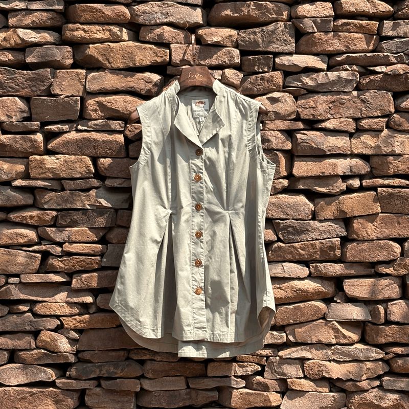 Shirt Slv/Less Mand Tunic Lds Pebble