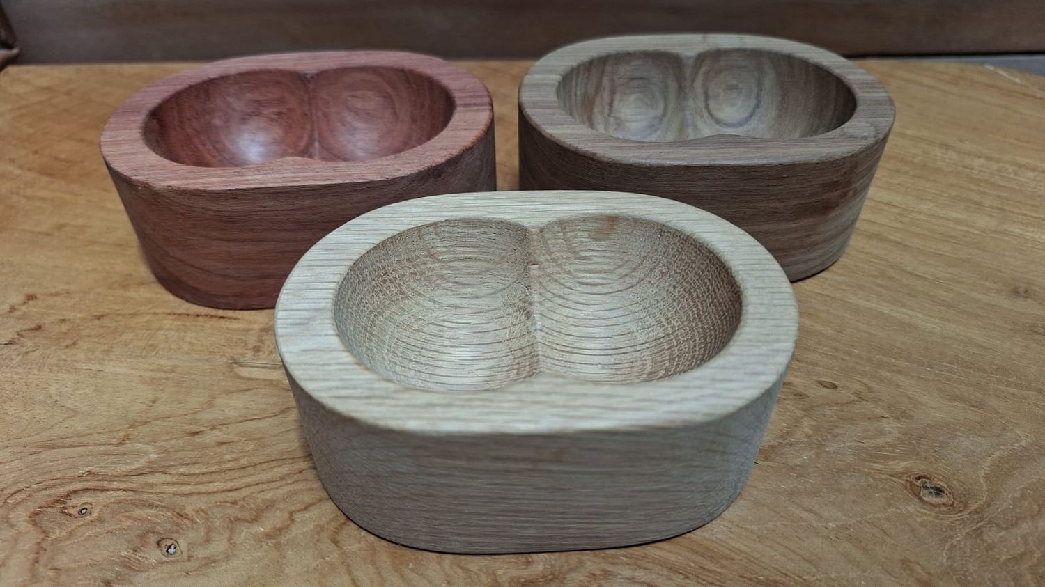 Bowl Salt Solid Wood Assorted Colours