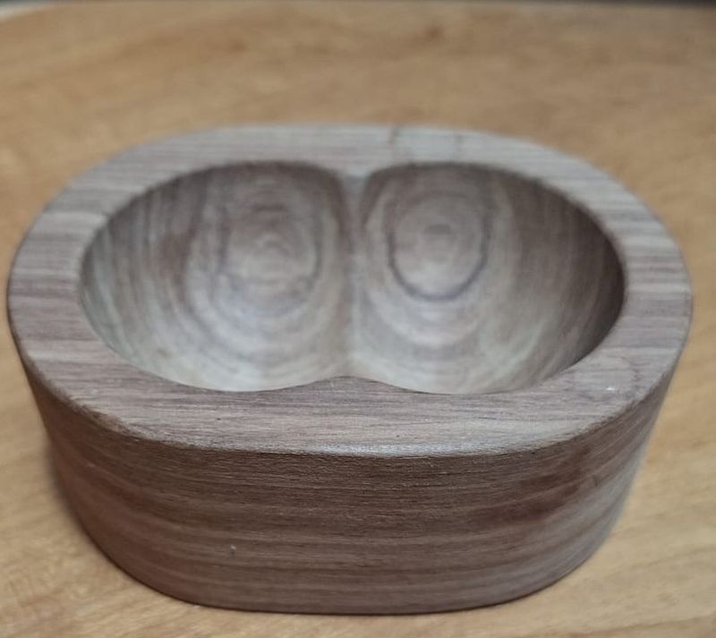 Bowl Salt Solid Wood Assorted Colours