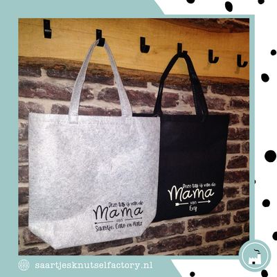 Vilten tote bag! Deze tas is van de Mama van Vilten tote bag! Deze tas is van de Mama van