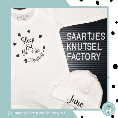 Romper Sleep eat be cute repeat