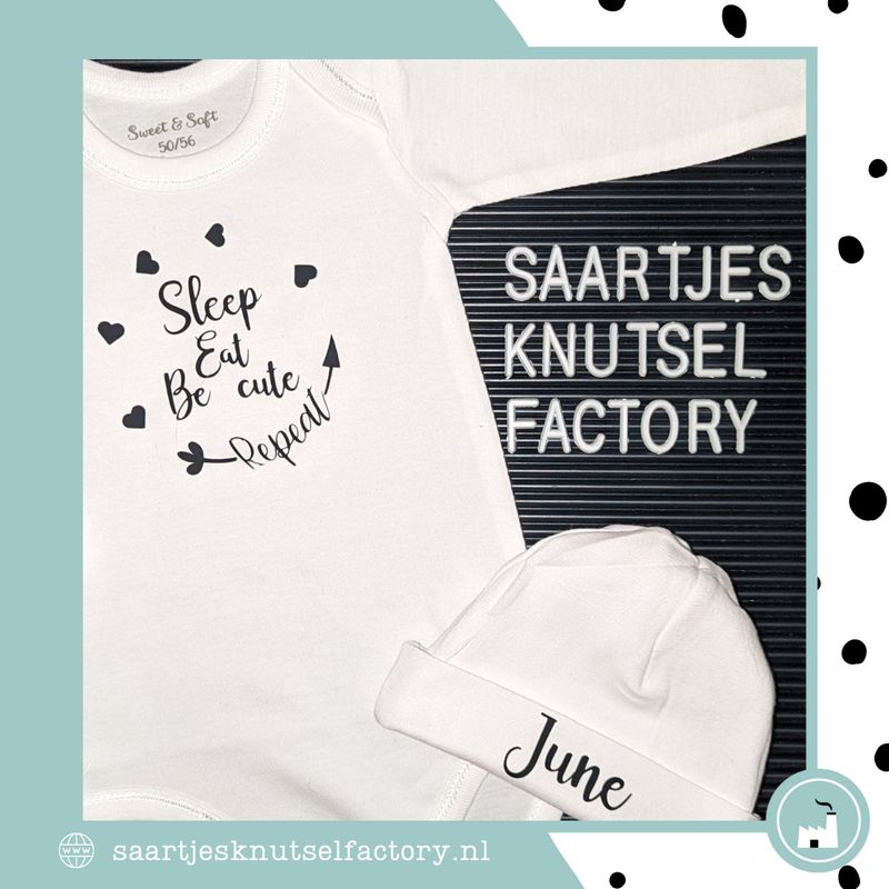 Romper Sleep eat be cute repeat