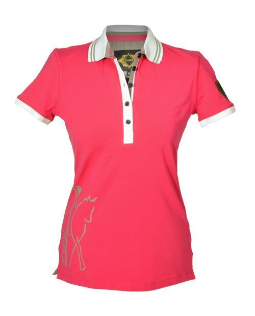 Über 75% Rabatt!! Damen Polo, in pink, mit seitlichem Working Equitation Aufdruck und Working Equitation Emblem auf dem Ärmel aus der Jutta Gaul Kollektion! Bisher 59,90 €, jetzt 14,90 € Über 75% Rabatt!! Damen Polo, in pink, mit seitlichem Working Equitation Aufdruck und Working Equitation Emblem auf dem Ärmel aus der Jutta Gaul Kollektion! Bisher 59,90 €, jetzt 14,90 €