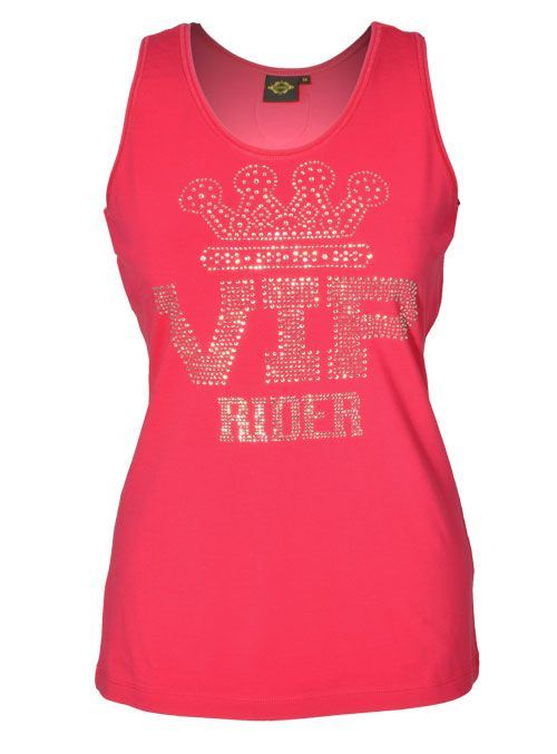 Über 80 % Rabatt!! Damen Top mit Über 80 % Rabatt!! Damen Top mit "VIP Rider" Motiv aus Strass- Steinen aus der Jutta Gaul Kollektion! Bisher 54,00 €, jetzt 10,50 €