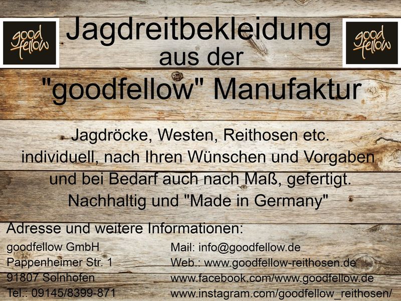Jagdröcke; Jagdwesten; Jagdreithosen etc.