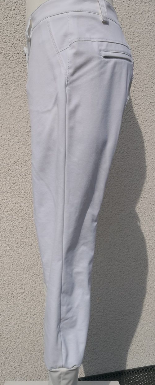 Über 60% Rabatt! HORKA Herren Turnier- Stiefelreithose Atlanta in weiß/weiß mit Kunstlederbesatz! Preis bisher: 159.- Euro; Jetzt: 39.- Euro