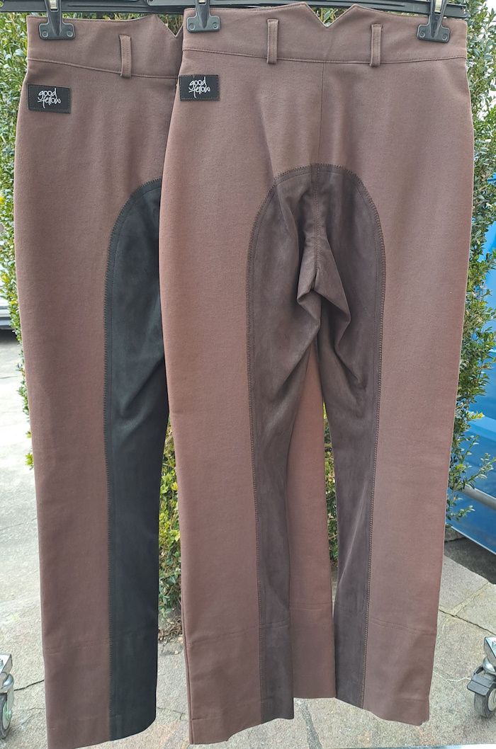 Sonderverkauf Jodhpur- Hochbund- Reithosen zum Sonderpreis in Größe 38. Andere Größen und Modelle in den anderen Angeboten! Kunstlederbesatz.