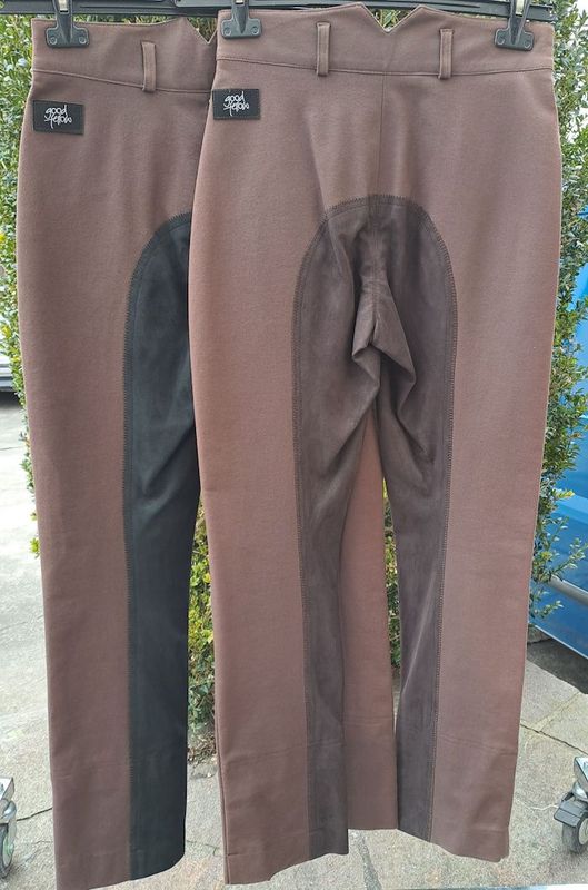 Sonderverkauf Jodhpur- Hochbund- Reithosen zum Sonderpreis in Größe 38. Andere Größen und Modelle in den anderen Angeboten! Kunstlederbesatz.