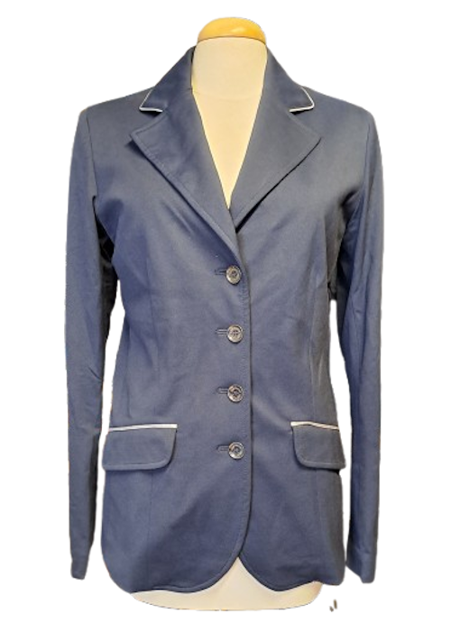 Nochmal - 35% für Edles Damen- Reit- Jacket von EQVITATVS aus Italien in marine , Deutsche Größe 36 (Italienische Größe 42)