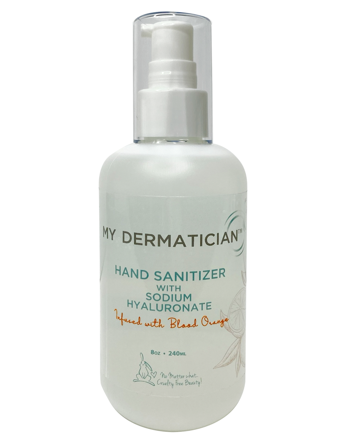 My Dermatician Hand Sanitizer 8oz infused with Blood Orange