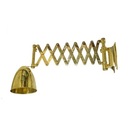 Marine Antique Extendable Brass Scissor Lamp