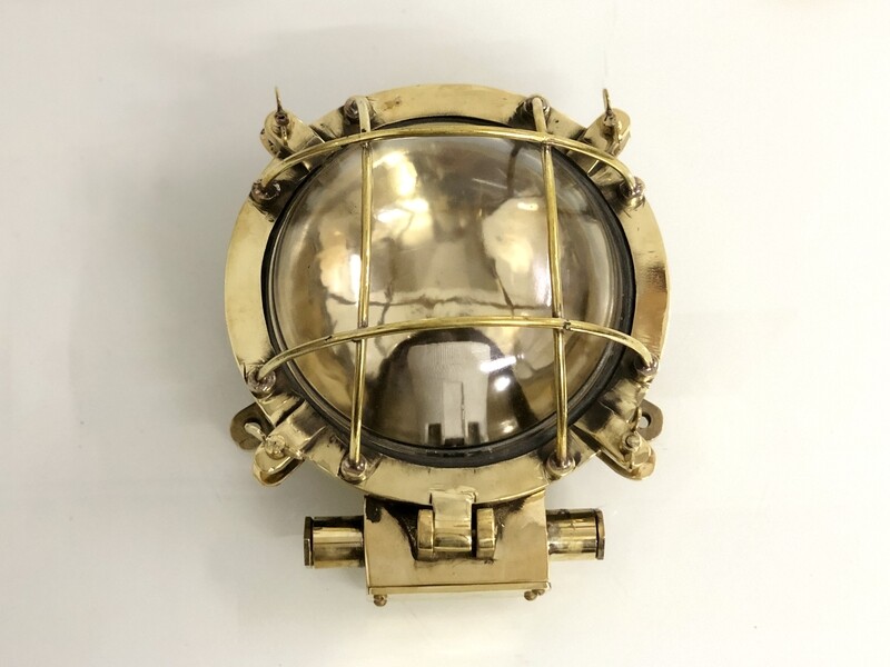 Smooth Varnished Crafted Brass Deck Light