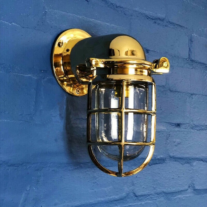Marine Solid Heavy Wall Design Brass Bulkhead Outdoor Patio Alley Light Fixture