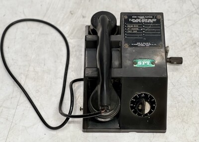 Antique Black Fiber body Nautical Ship Telephone Model Name: SPT - Made in ENGLAND TYPE71