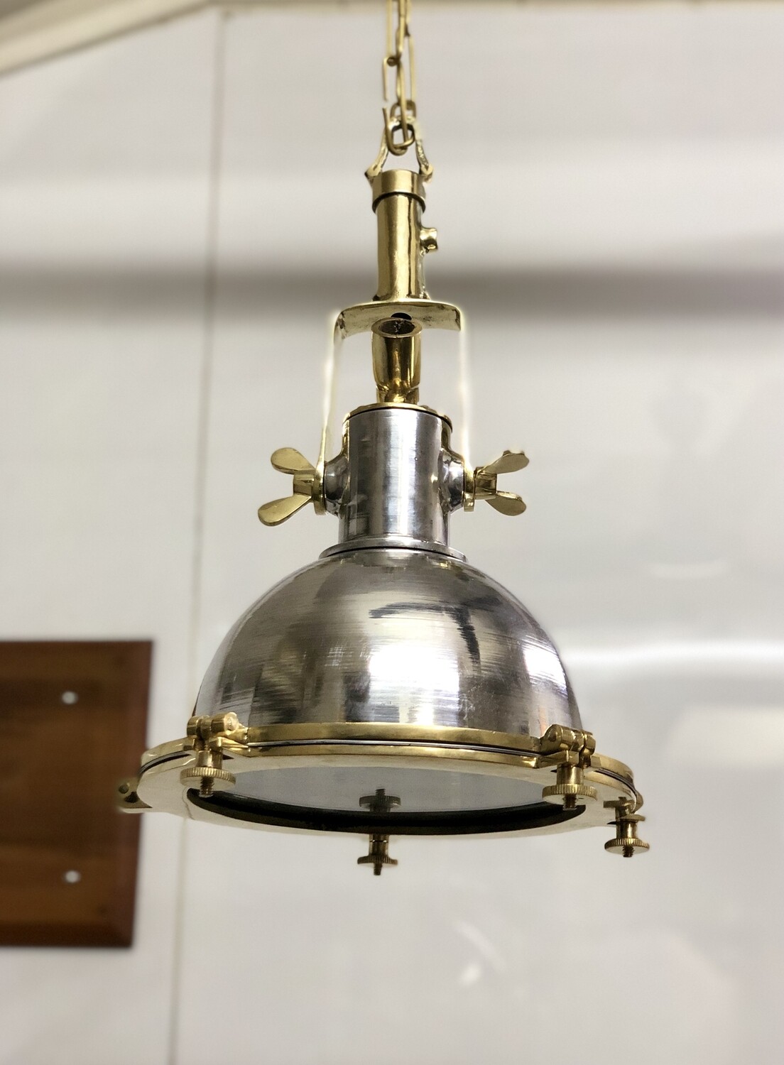Industrial Antique Ceiling Decoration Marine Pendant Light - Aluminum &amp; Brass Metal
