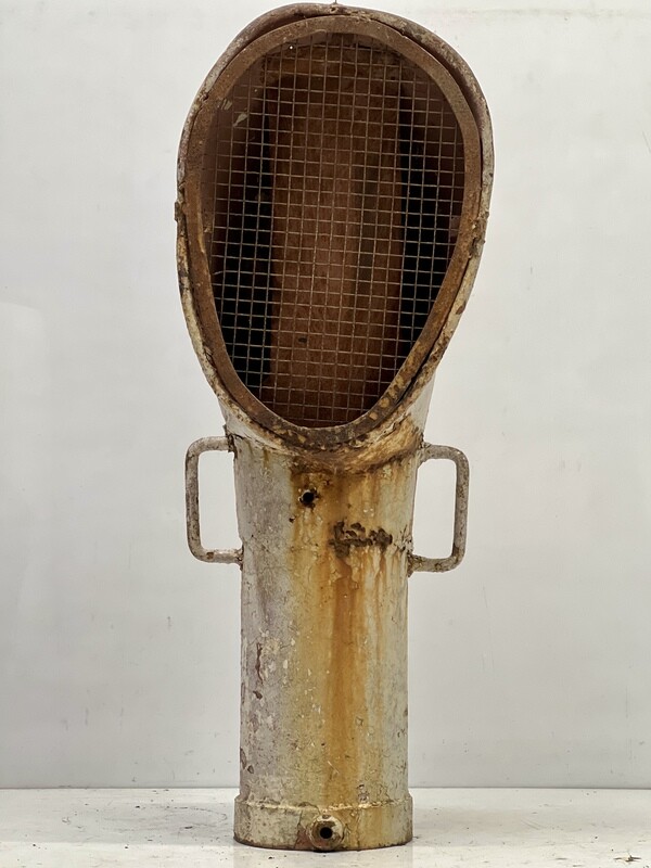 Nautical Reclaimed Cargo Old Salvage Medium Size Iron Ship Air Ventilator Funnel