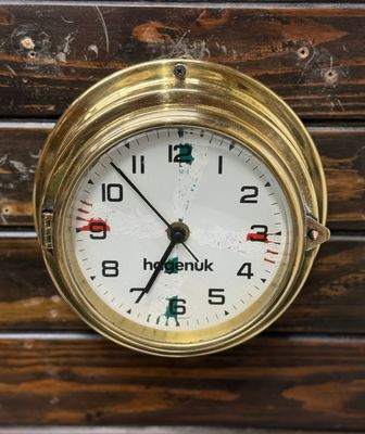Victorian Style Hagenuk Maritime Industrial Ship Wall Clock Made in Germany