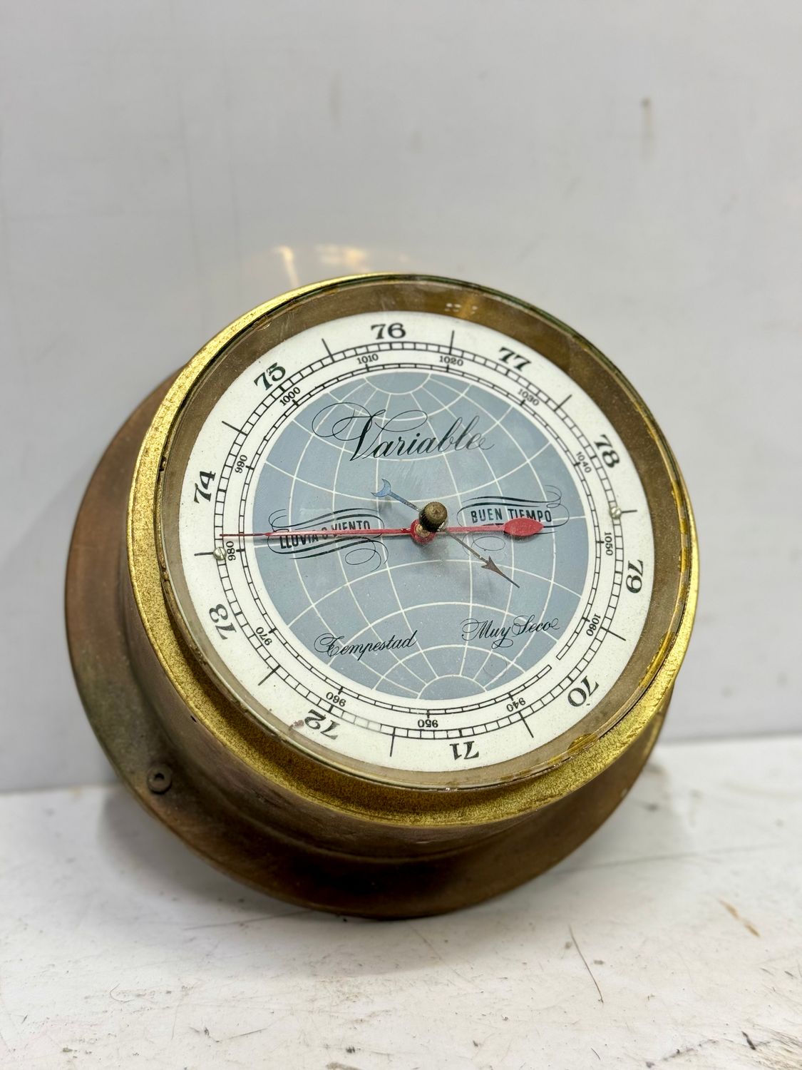 Variable Sea Antique Maritime Air Wind Meter Speed Wall Mount Indicator Gauge