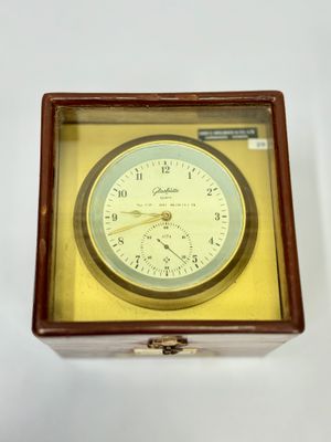 Marine Precision Instrument Quartz Old Glashutte Wooden Clock - Made in Germany