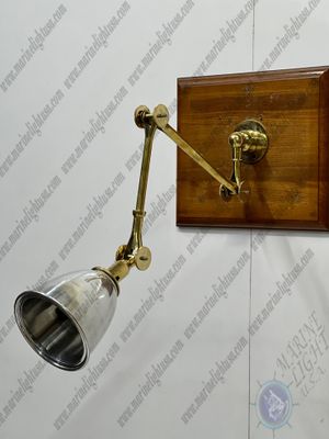 Wall Fitting Aluminium Brass Adjustable Maritime Theme Stretchable Lamp Fixture