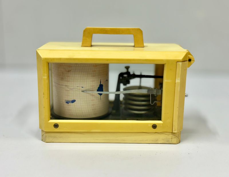 Vintage Nautical Ship Meteorological Instrument Barograph for Marine Operations