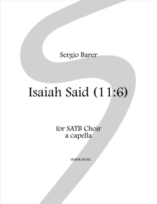 Isaiah Said for SATB  choir a capella - Sheet music download