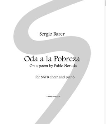 Oda a la Pobreza (Ode to Poverty), for SATB choir and piano - Sheet music download
