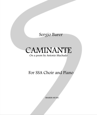 Caminante for SSA choir and piano - Sheet music download