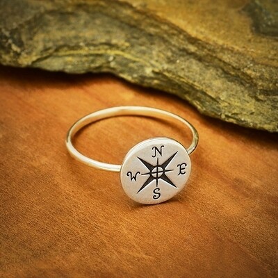 Compass Ring, Sterling Silver
