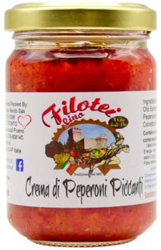 CREMA DI PEPERONI PICCANTI CON OLIO EVO-130 GR