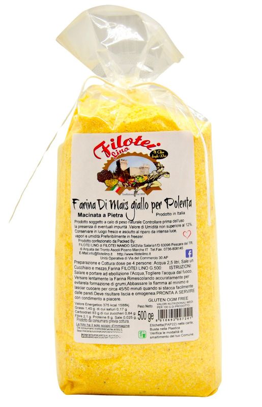 FARINA DI MAIS MACINATA A PIETRA PER POLENTA - 500 GR