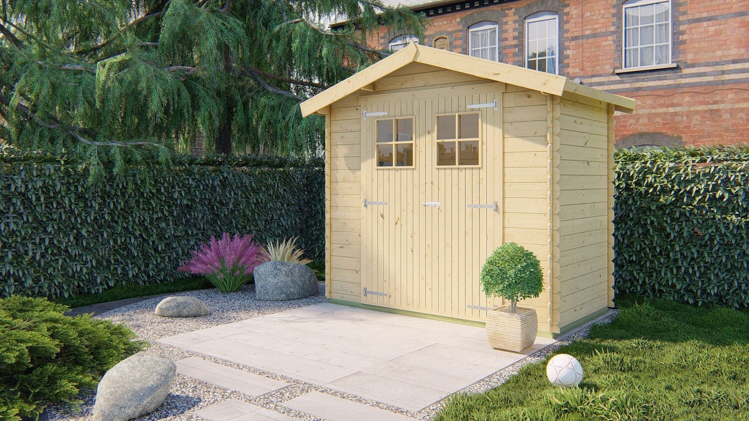Blokhut - Tuinhuis 19mm Malva incl. vloer