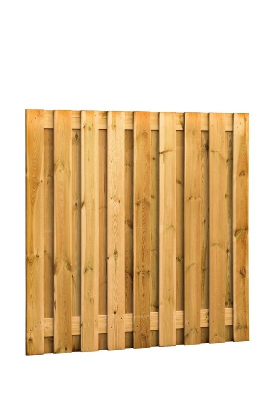 Grenen Scherm Recht 19-planks
