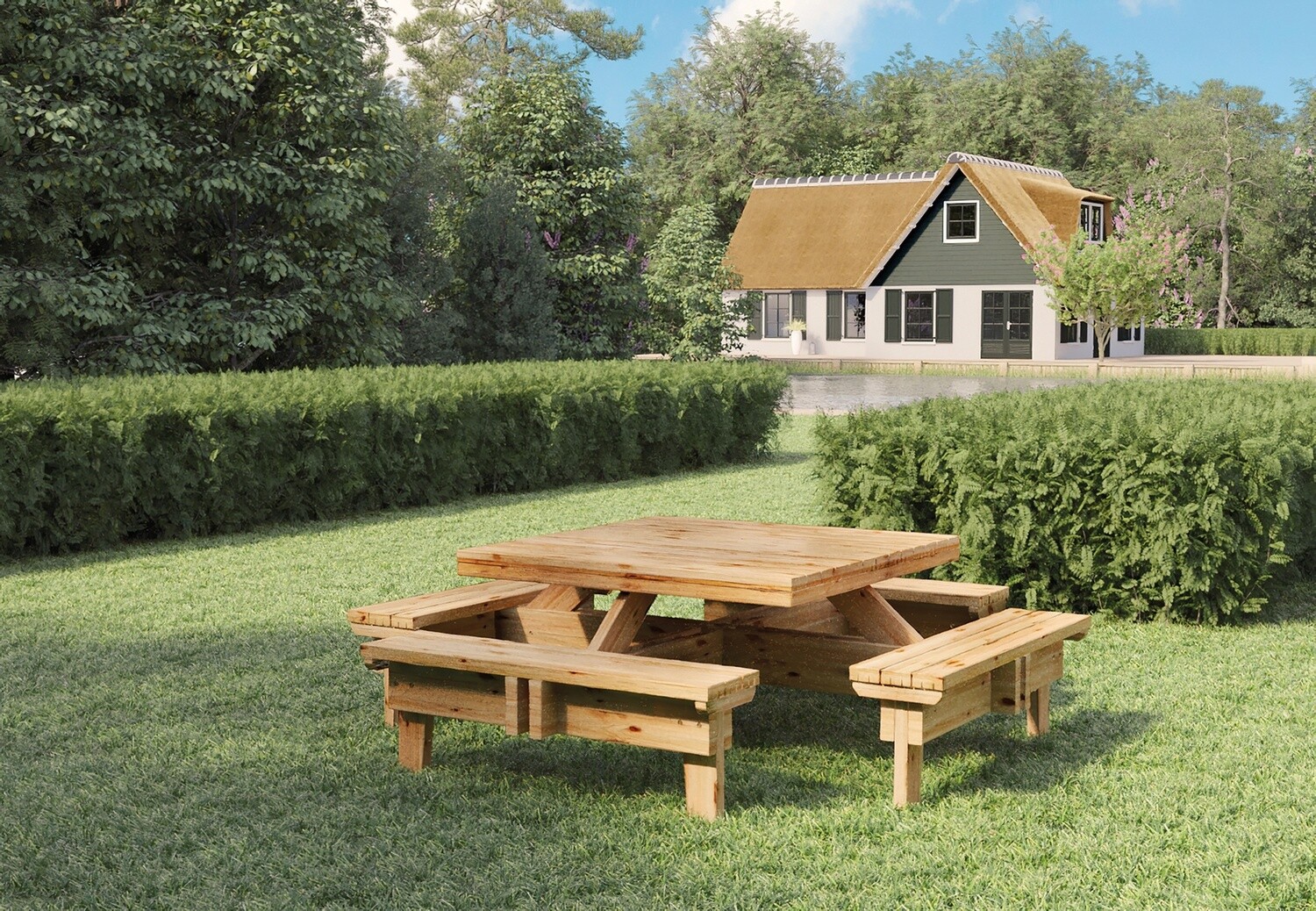 Picknicktafel Vierkant