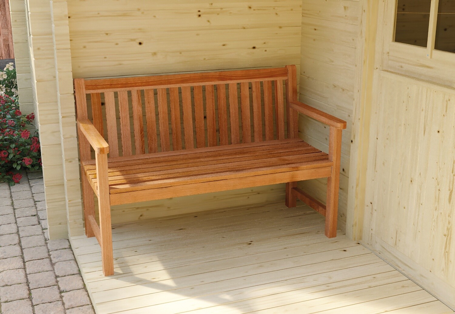 Hardhouten tuinbank excl. kussens Nice 2,5-zits  Afmeting: L125xH86cm