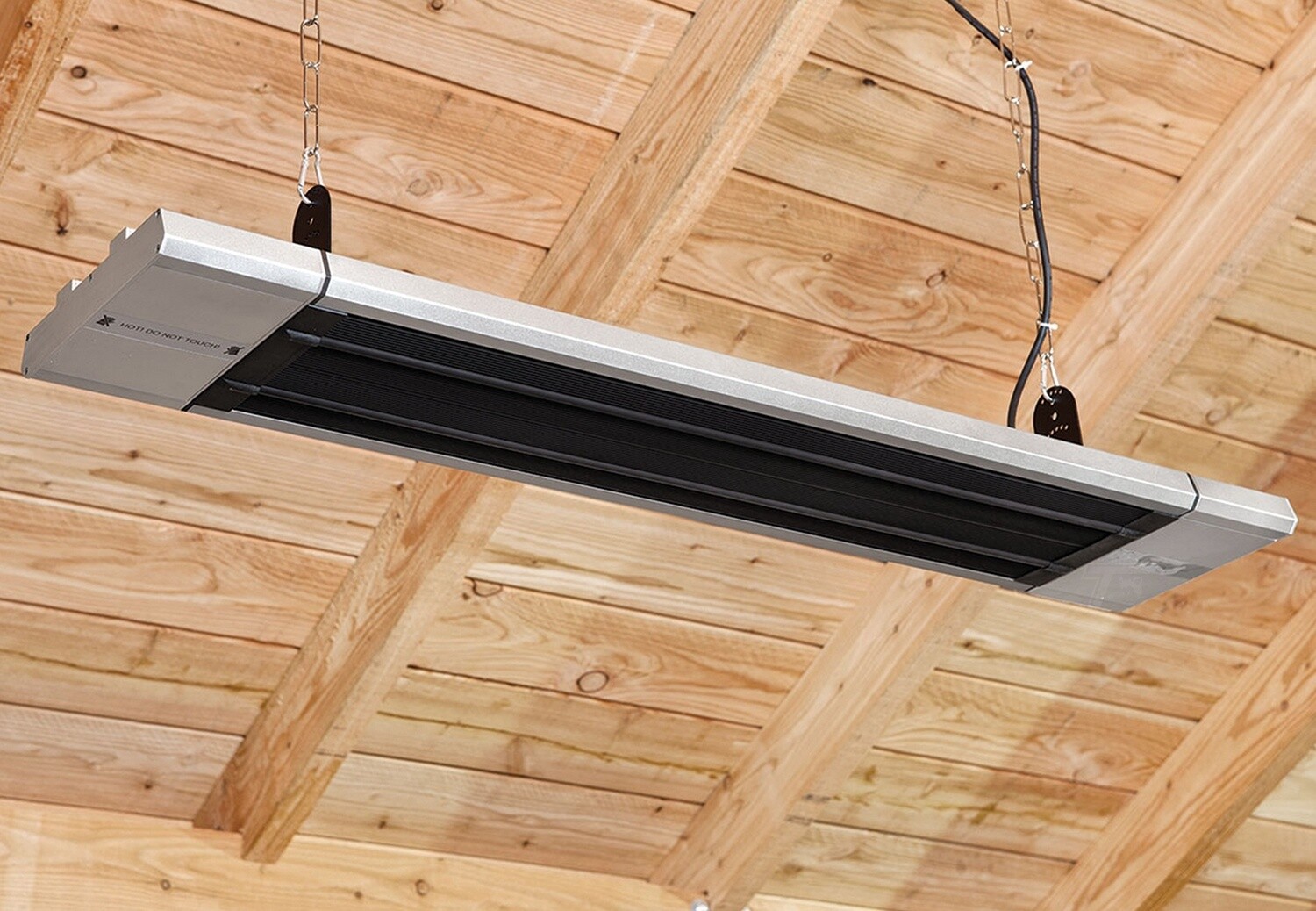 Heater Plafond/ wand model,  incl. afstandsbedi lichtvrije heater met afstandsbed. lengte 110cm 1200/2400 W