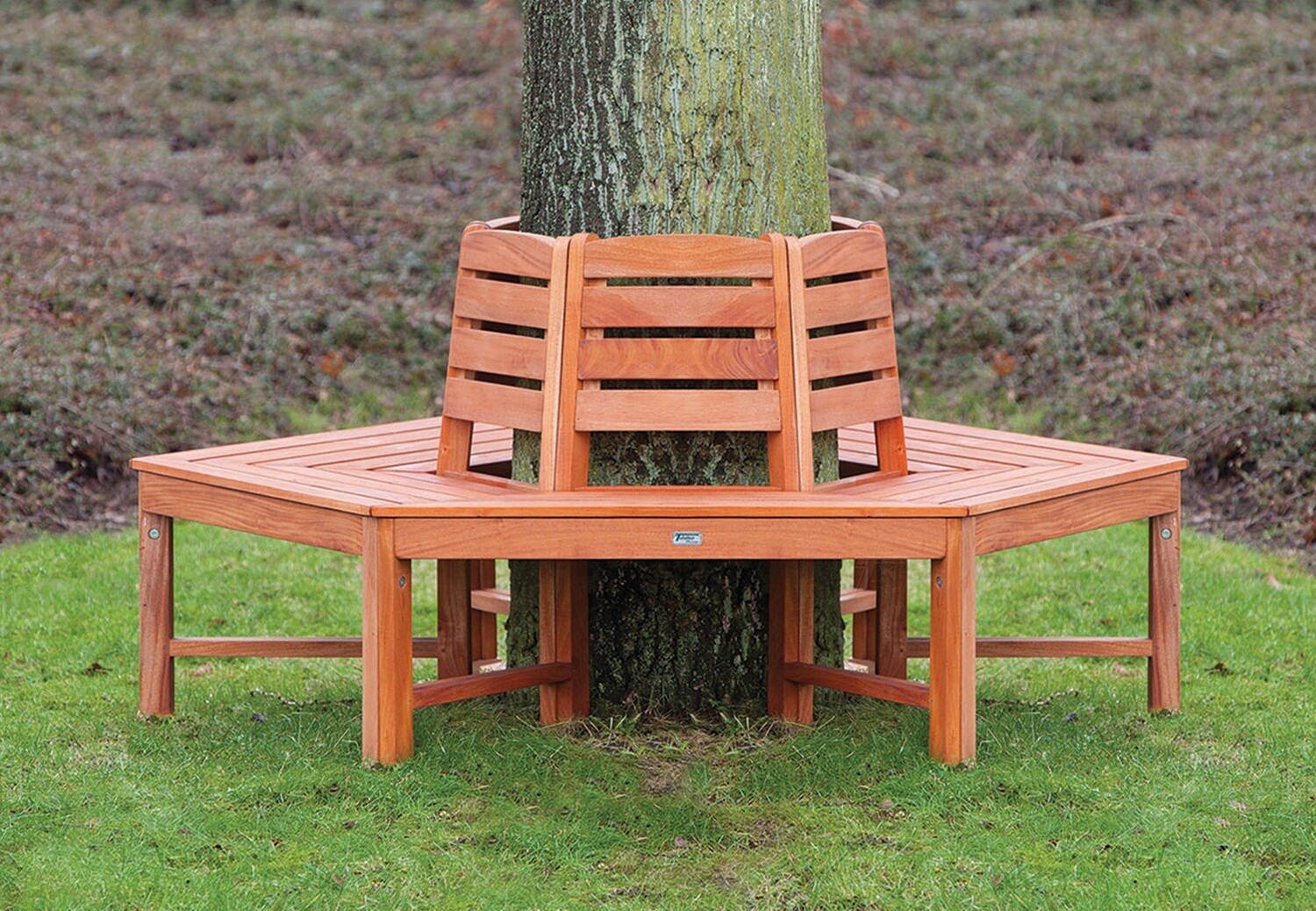 Hardhouten Boombank Binnendiameter: 87cm / Buitendiameter: 185cm Hoogte: 86cm / Dikte: 2.8cm