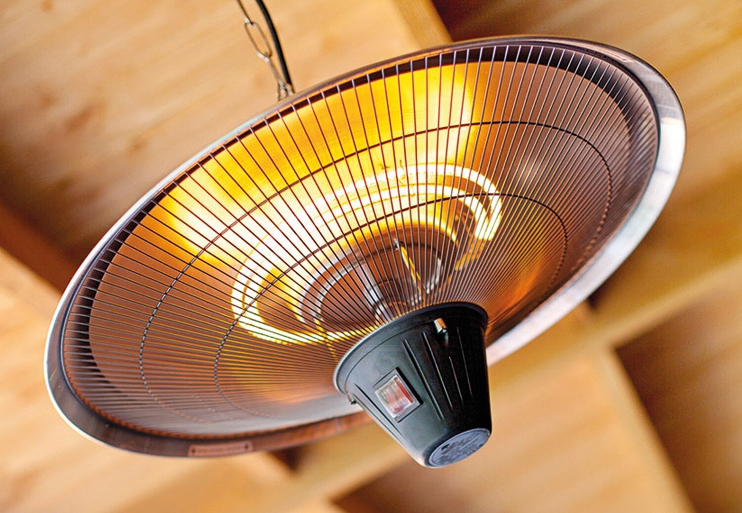 Heater Plafond model met afstandsbed. diameter 60cm 900/2100 W