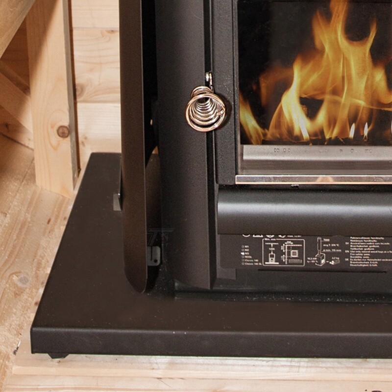 Metalen vloerplaat tbv houtkachel Harvia M3