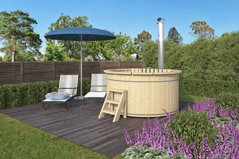 Hottub met interne aluminium kachel
