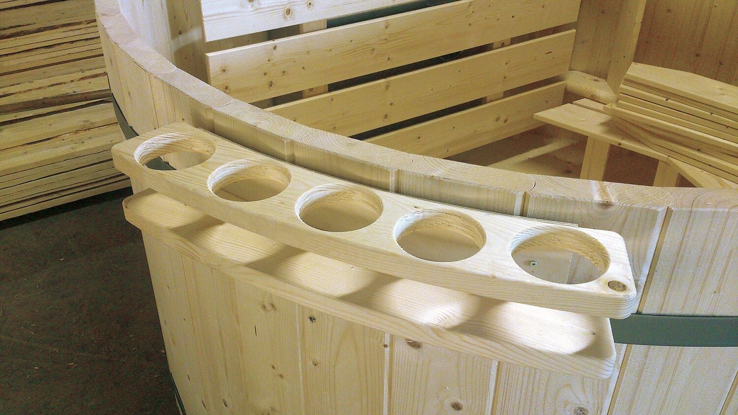 Hottub Houten flessenhouder