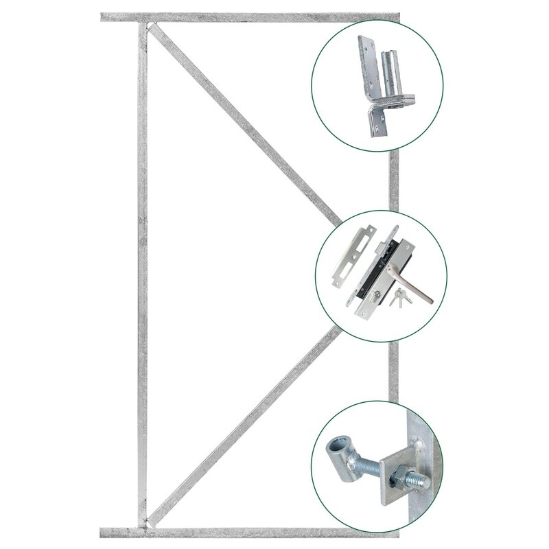 IJzeren deurframeset Compleet met slot