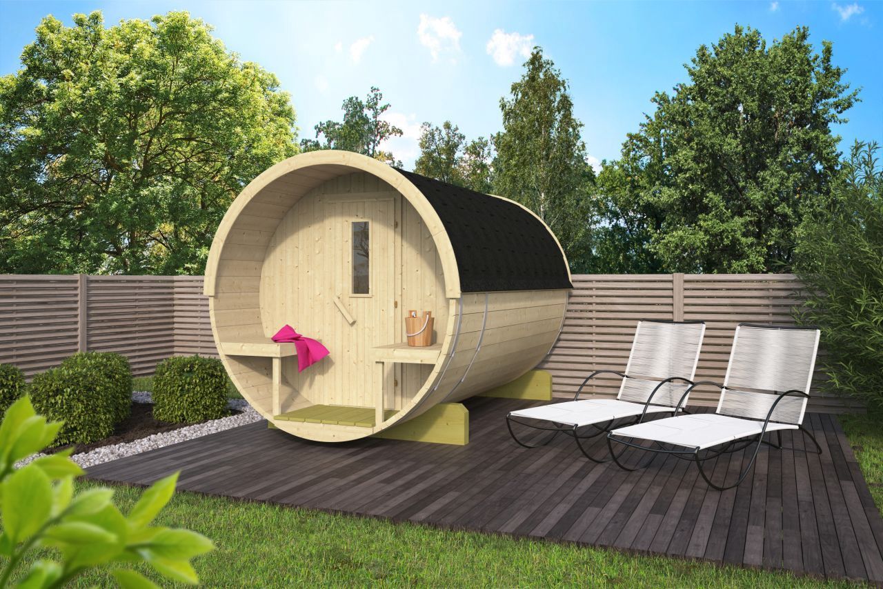 Saunabarrel vurenhout 300cm